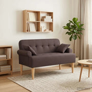 Loveseat con bottoni imbottiti Marrone Scuro 120 x 65 x 79 cm 42041813
