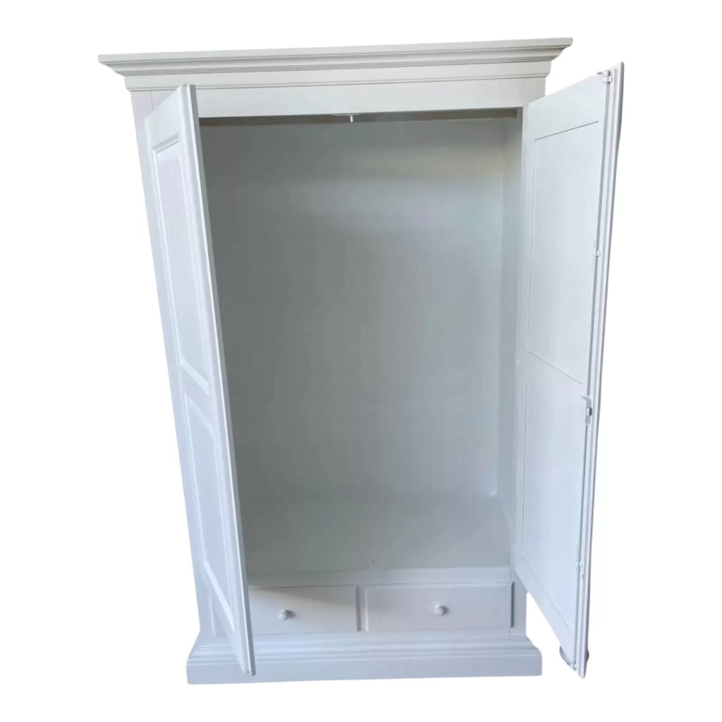 Armadio 2 porte legno shabby azzurro anticato 125x61x200 - Mobili 2G