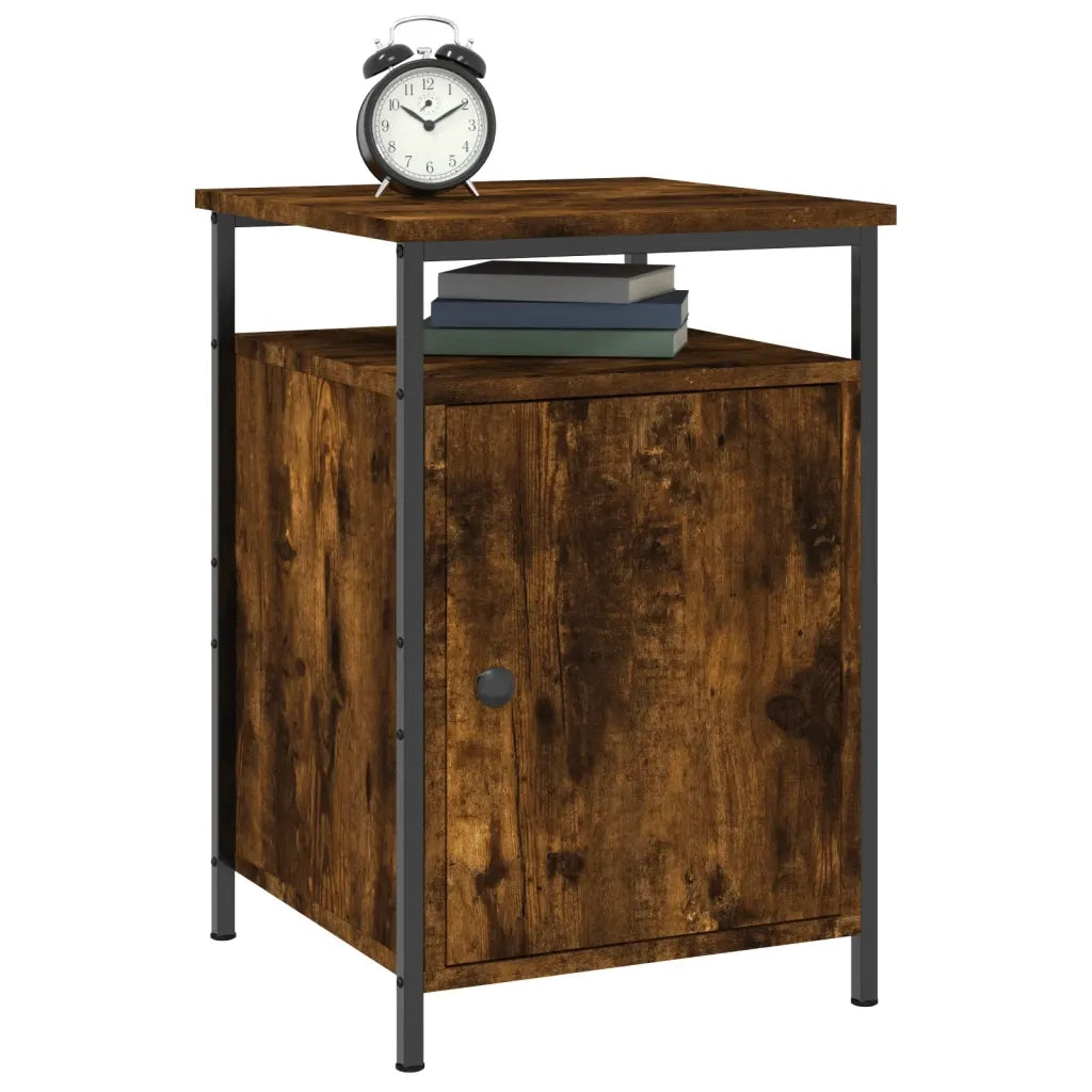 Comodino Rovere Fumo 40x42x60 cm Legno Multistrato 825867