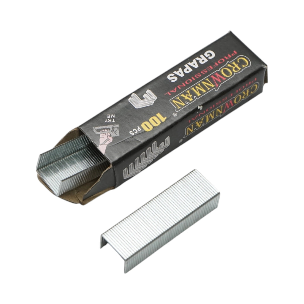 Cucitrice manuale regolabile per tappezzeria, punti metallici da 4-14 mm, set da 100 punti metallici 0,7x8 mm incluso Crownman