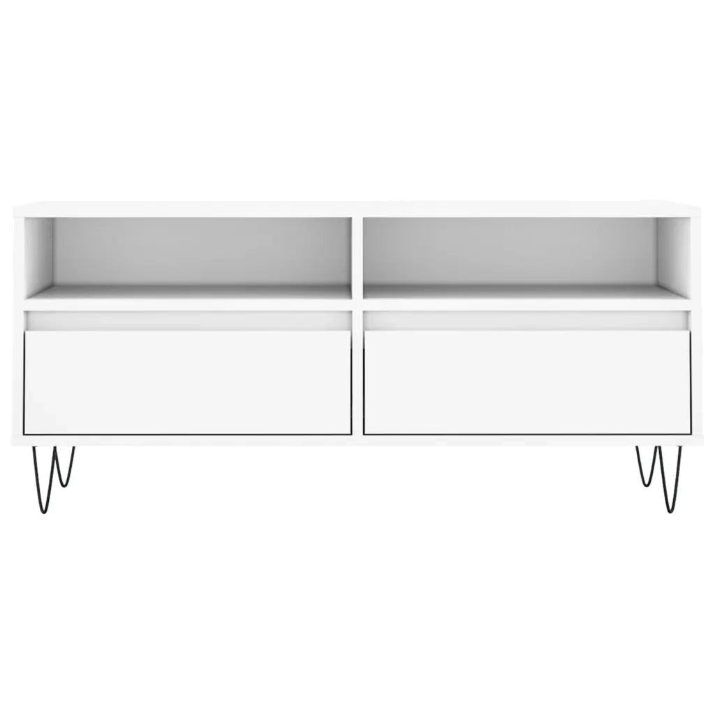 Mobile Porta TV Bianco 100x34,5x44,5 cm in Legno Multistrato 831236