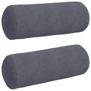 Cuscini a rullo 2 pz | Cuscini per sedie Grigio scuro ? 25 x 70 cm