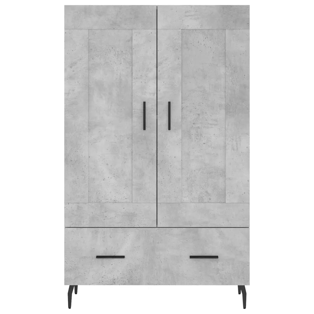 vidaXL Credenza Grigio Cemento 69,5x31x115 cm in Legno Multistrato