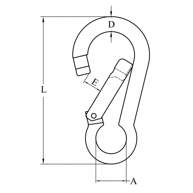 MOSCHETTONE INOX 316 Ø MM.8x80