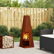 Braciere Ruggine 35 x 35 x 100 cm 858947