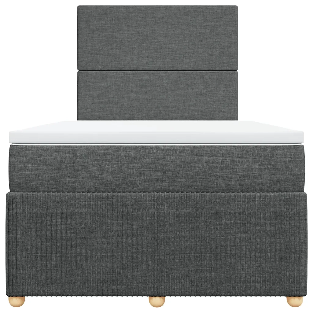 Giroletto a Molle con Materasso Grigio Scuro 120x190cm Tessuto 3294289