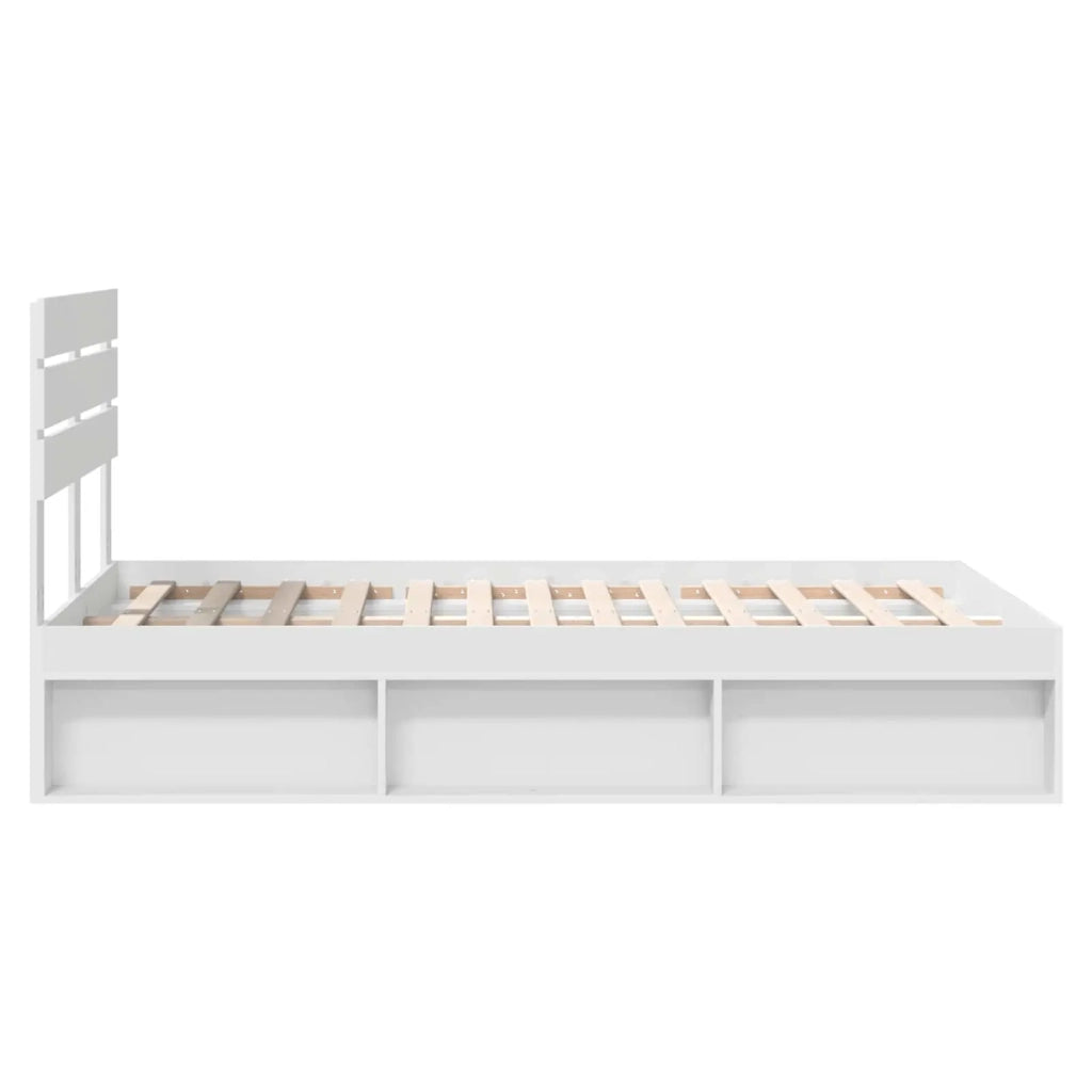 Struttura del letto Bianco 120 x 200 cm Pino massello 3411431