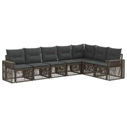 Set Divano da Giardino 7 pcs Grigio e Grigio Scuro polyrattan 3435134