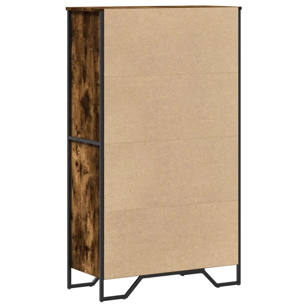 Credenza-Buffet-Armadio da cucina Rovere Fumo 79,5x35,5x137,5 cm in Legno Multistrato