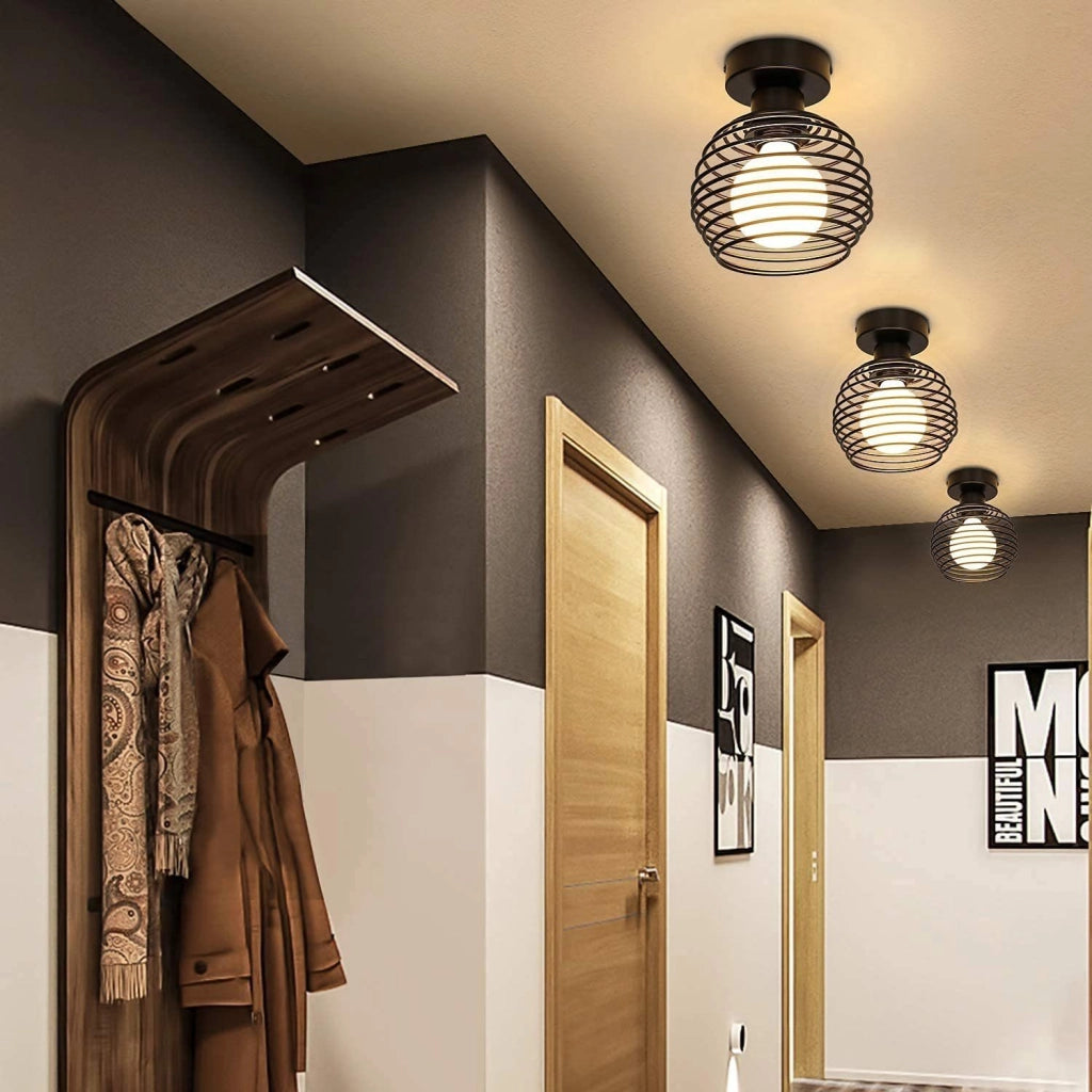 ZMH Lampada da soffitto plafoniera E27 max 40W per corridoio camera letto cucina 2ER