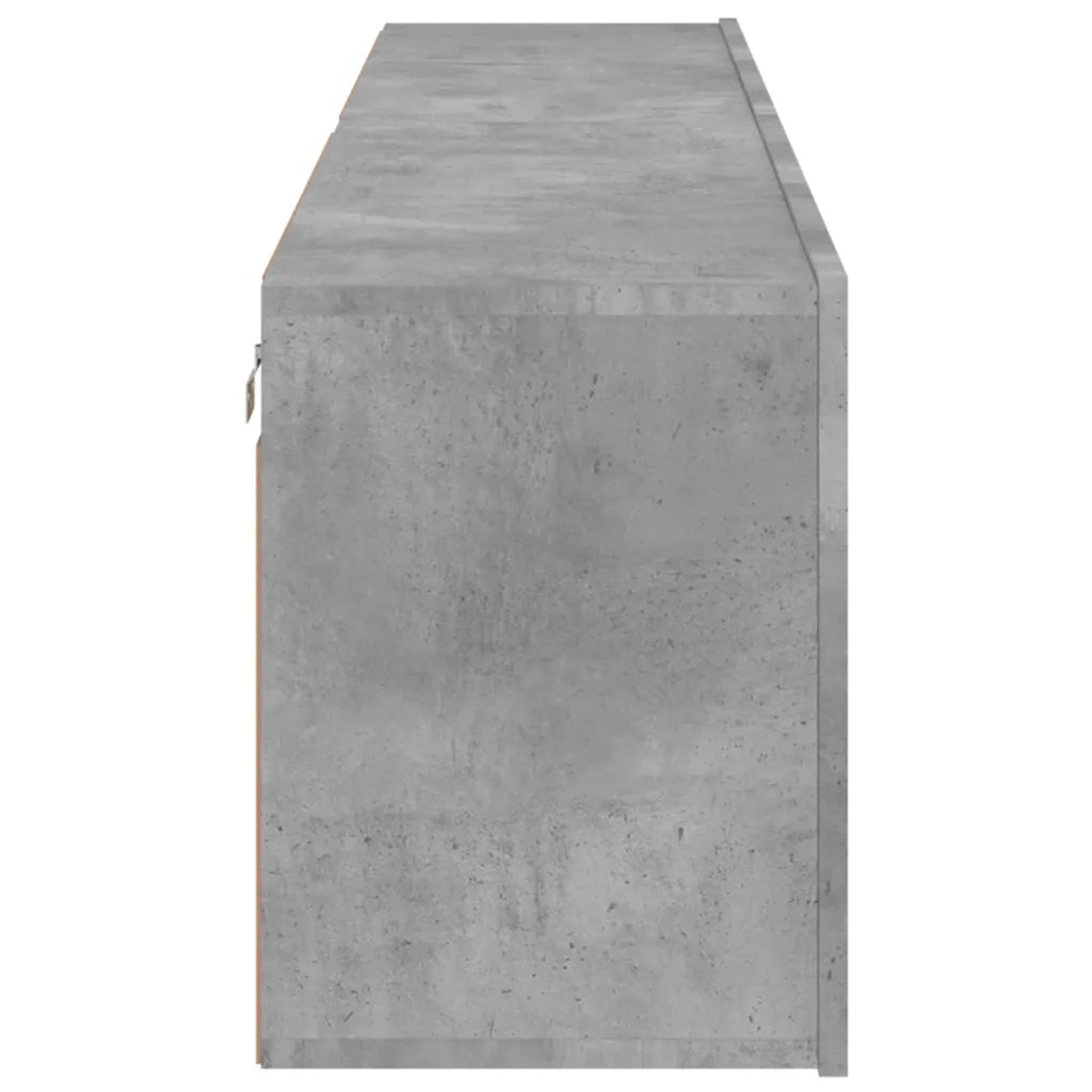 Mobili TV a Parete 2 pz-Credenza per TV sospesa Grigio Cemento 80x30x41 cm