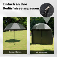 Ombrellone da pesca con tenda e due finestre 250 cm Protegge da vento e pioggia