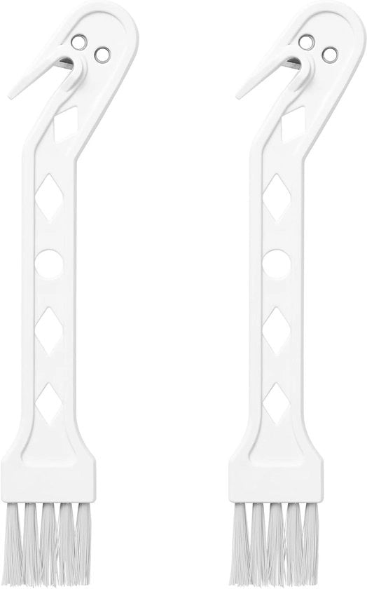 Set di spazzole per aspirapolvere, compatibile con veicoli aspirapolvere, 2 in 1 strumento di pulizia, bianco, 13,5x3x0,5 cm