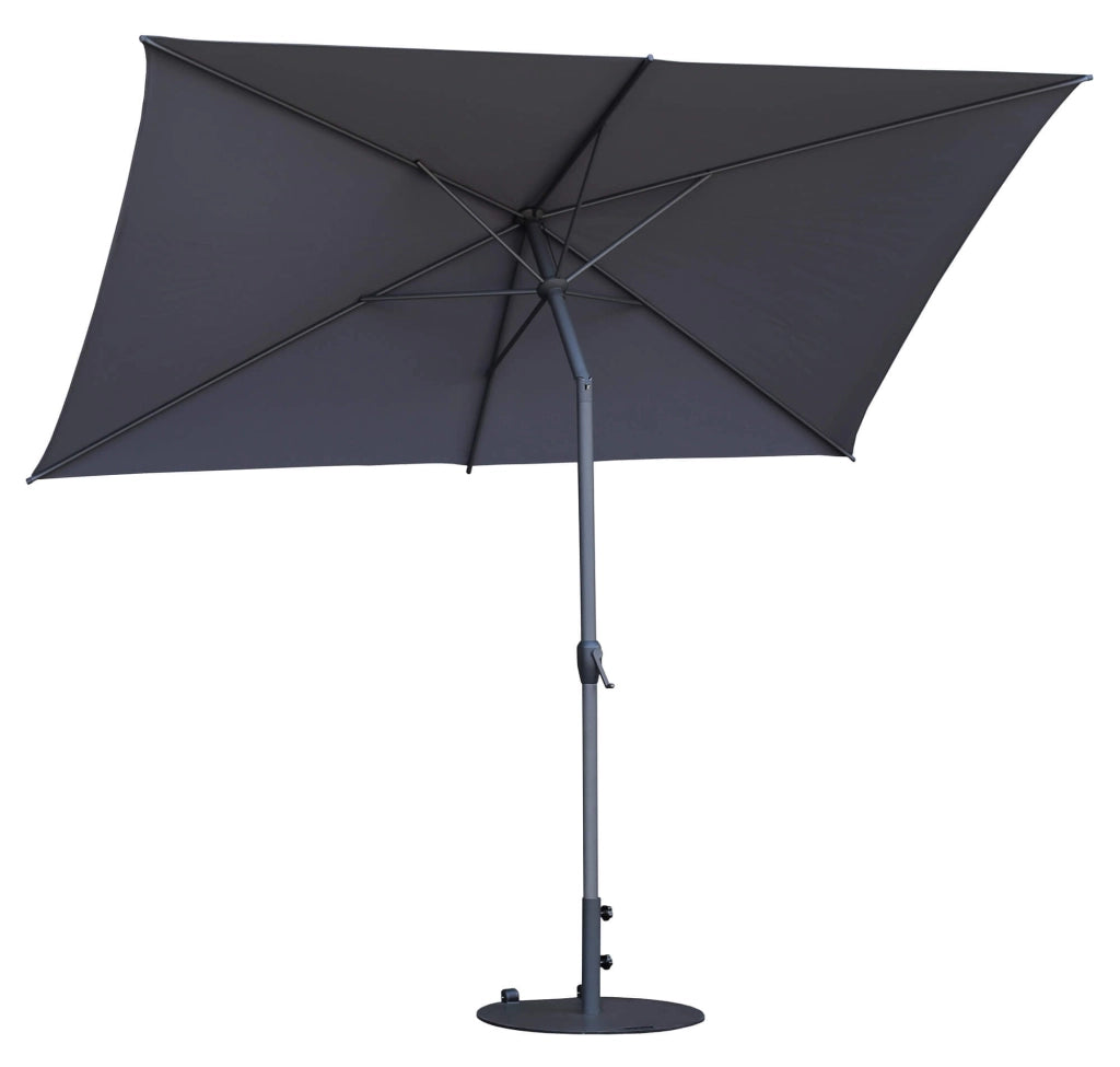 Ombrellone da Giardino 2x3 m Palo Ø38 mm Lyon Grigio Scuro