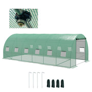 Serra Tunnel 6x3x2 m ¨C zephmum ¨C Verde con Finestrini a Rete e Porta Avvolgibile