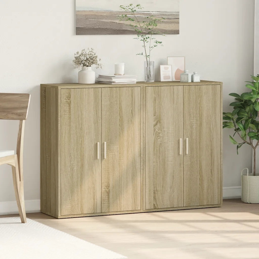 Credenze 2 pz Rovere Sonoma 60x31x84 cm in Legno Multistrato 3276569