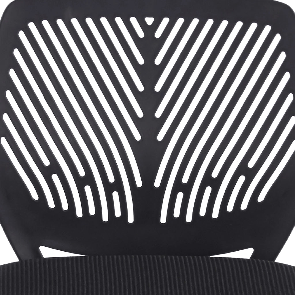 Sedia Ufficio Ergonomica Senza Braccioli, Altezza Regolabile, Schienale Traforato Traspirante, Seduta Imbottita Comfort, Base con Ruote 360°, Portata 150 kg