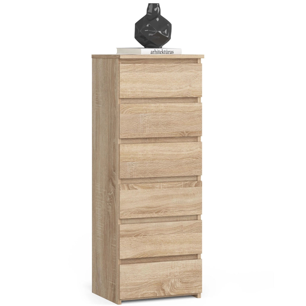 Cassettiera AKORD CL6 Cassettiera Sonoma Quercia 40 cm 6 cassetti 40x35x109 cm
