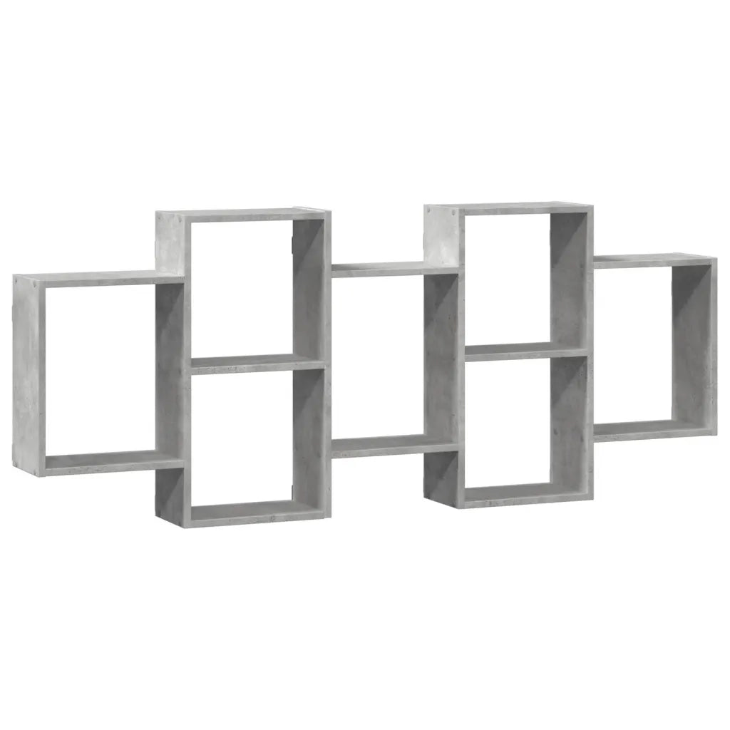 Scaffale a Muro Grigio Cemento 159x18x65 cm in Truciolato