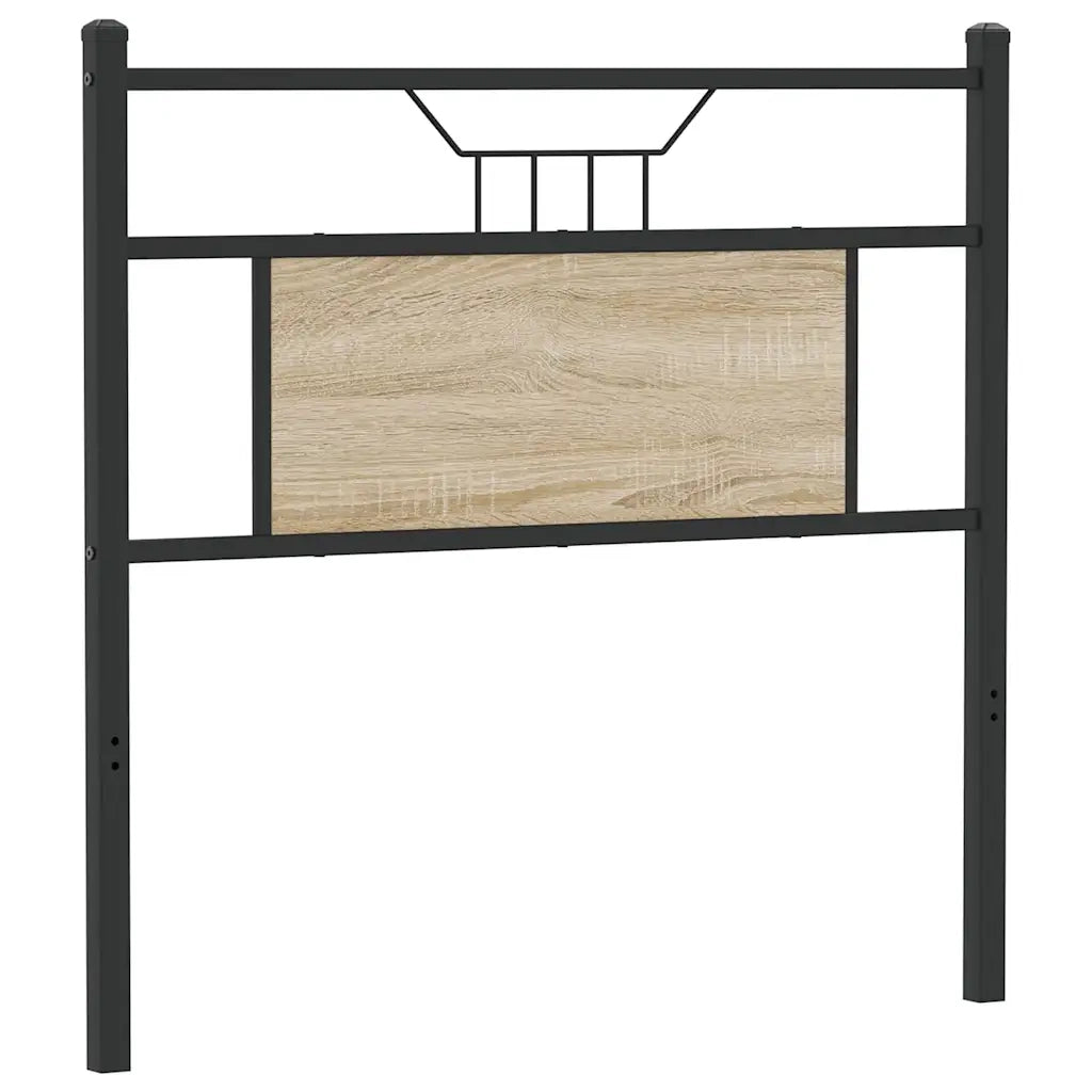 Testiera Rovere Sonoma 80 cm in Legno Multistrato e Acciaio