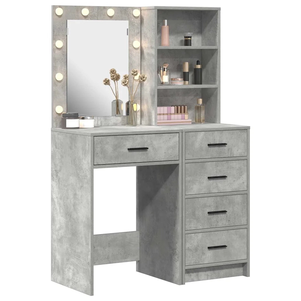 Tavolo da Trucco con cassetto 2 pcs Grigio 50 x 41 x 135 cm 3334203