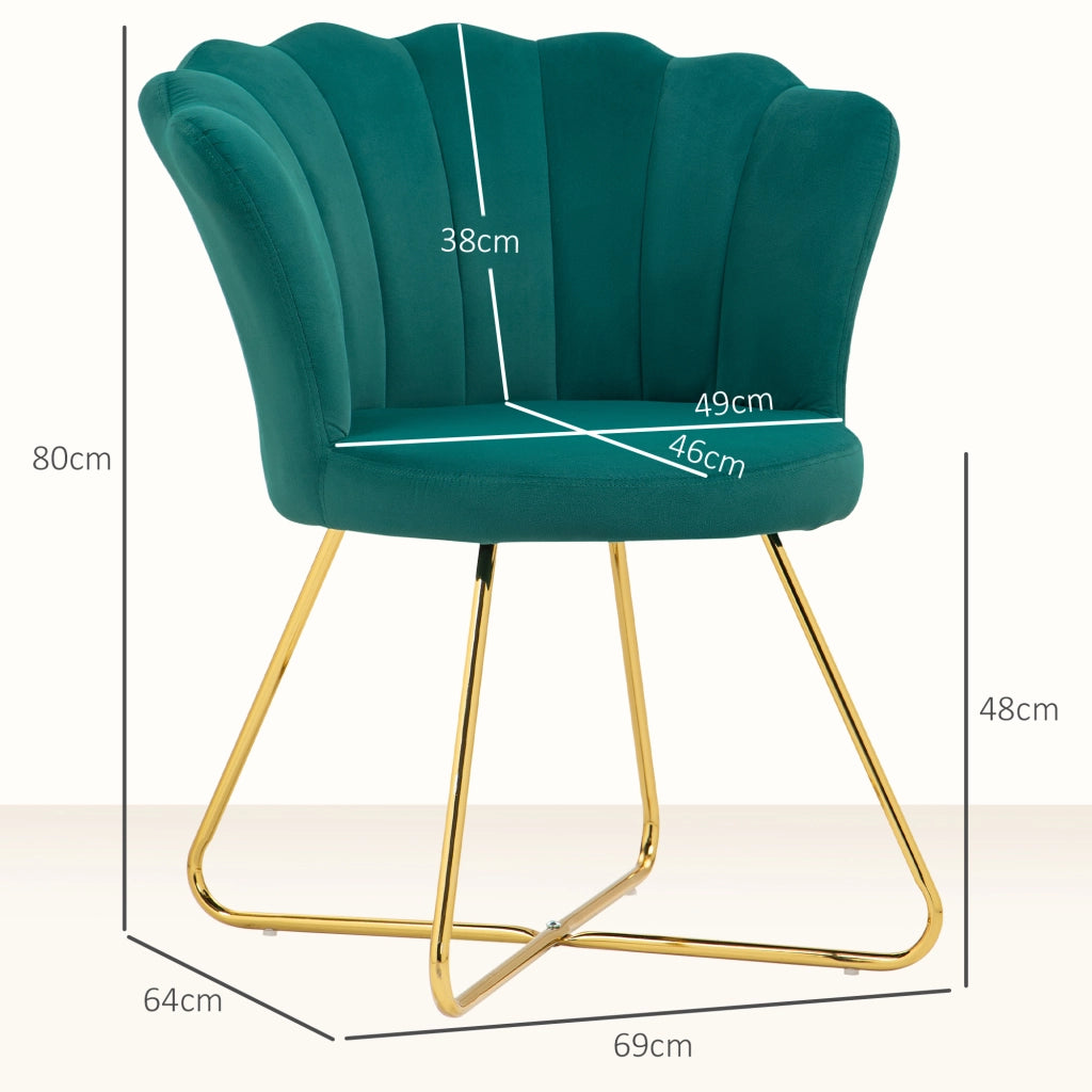 Poltrona relax in velluto ¨C zephmum ¨C verde scuro 69x64x80 cm