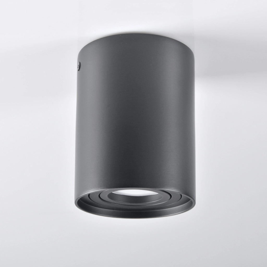 Plafoniera spot tonda nera 1xGU10 HADAR R1 313102 Polux