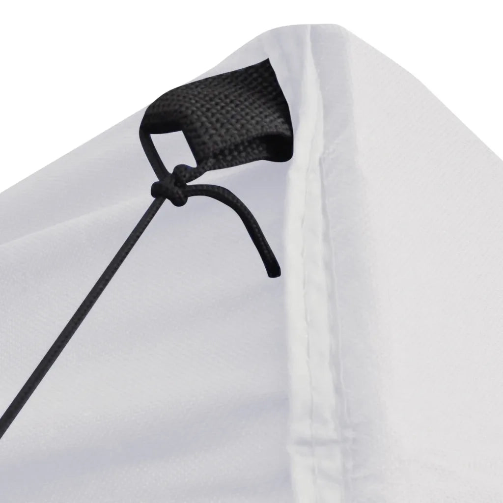 Gazebo Professionale Pieghevole 4 Pareti 3x3 m Acciaio Bianco 48861