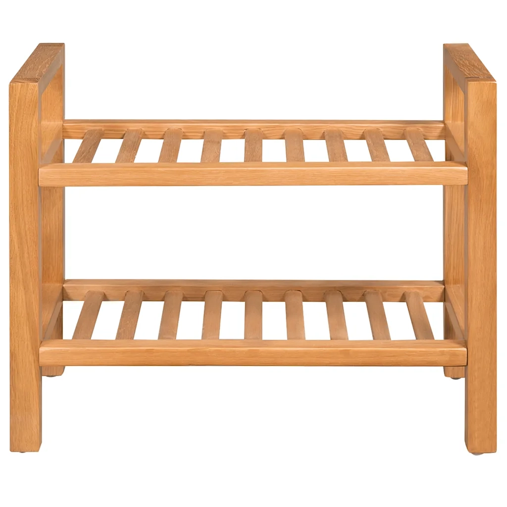 Scarpiera con 2 Ripiani 50x27x40 cm in Massello di Rovere 244208