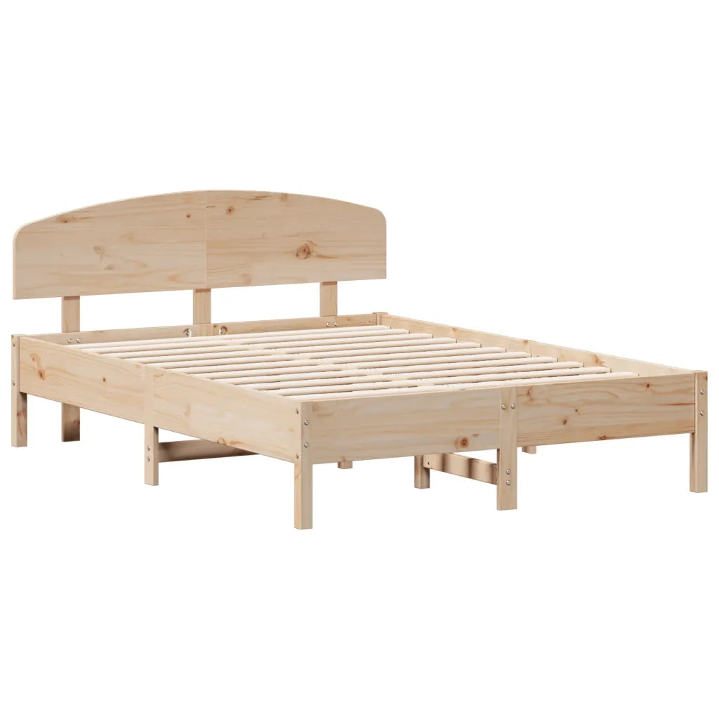 Letto senza Materasso 140x190 cm in Legno Massello di Pino 3207225