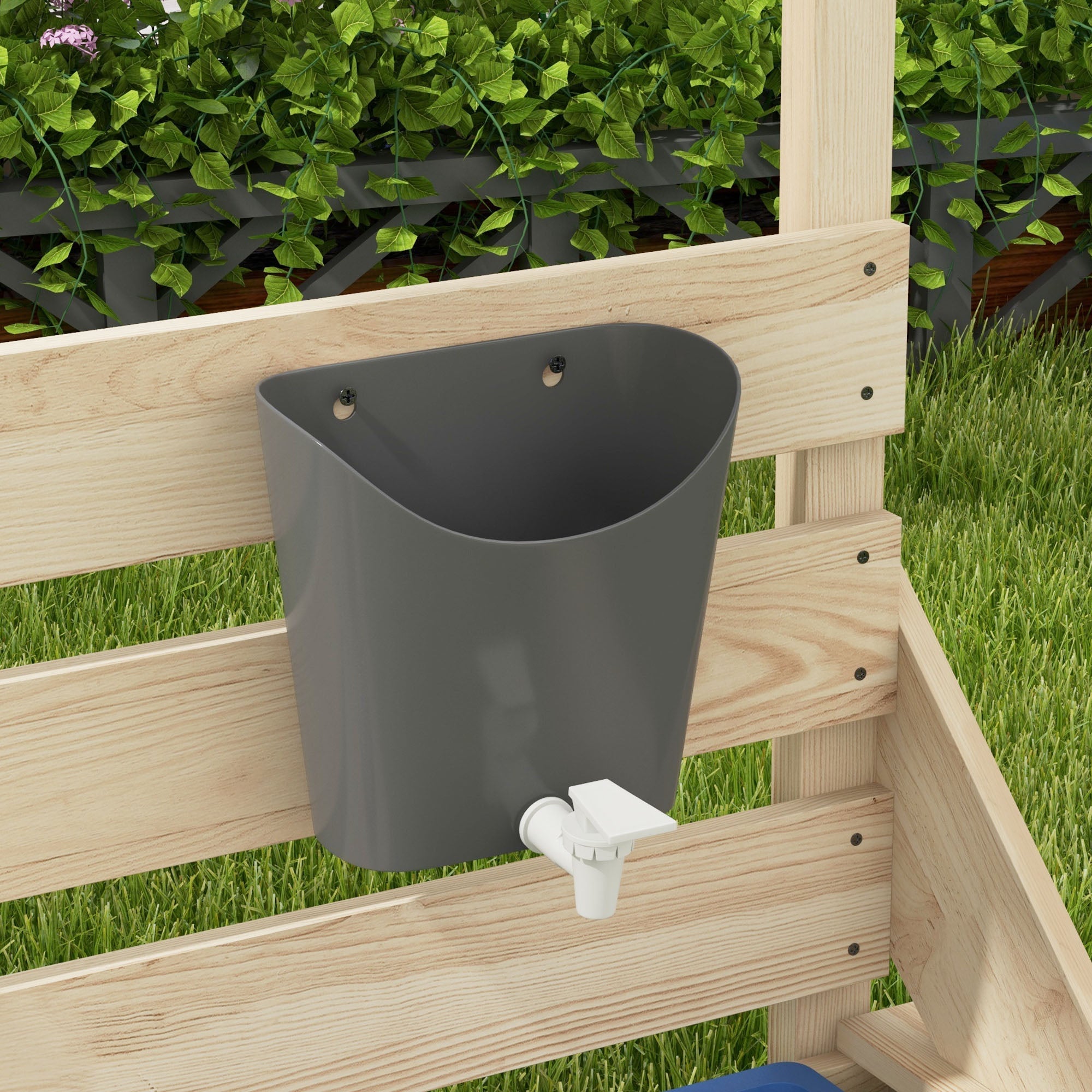 Sabbiera per Bambini 3-7 Anni con Tettuccio e Set da Cucina 180x103x144,5 cm in Legno di Abete