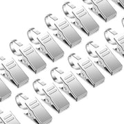 Set di clip per tenda 50 pz con garanzia a vita, clip per tenda in acciaio inossidabile con clip, clip a vite, chiusura a dente, superficie liscia, per fissare decorazioni, per foto