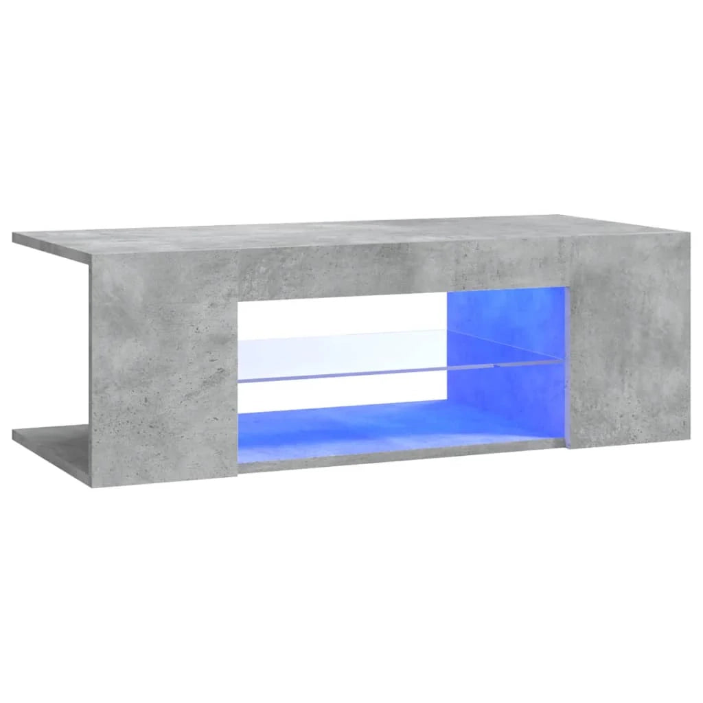 Mobile TV multimediale mensola TV credenza mobile TV per sala da pranzo soggiorno camera da letto con luci LED 90 x 39 x 30 cm grigio 02_0026628