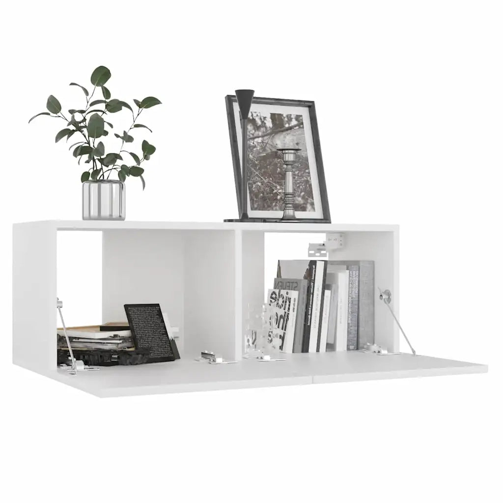 Set Mobili Porta TV 10 pz Bianco in Legno Multistrato 3078665
