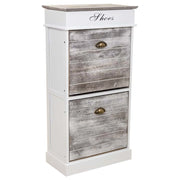 Scarpiera in legno bianco 50x28x98h