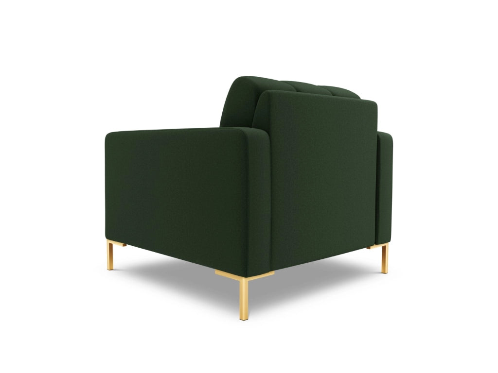 Cosmopolitan Design - Poltrona "Bali" in tessuto strutturato verde scuro 