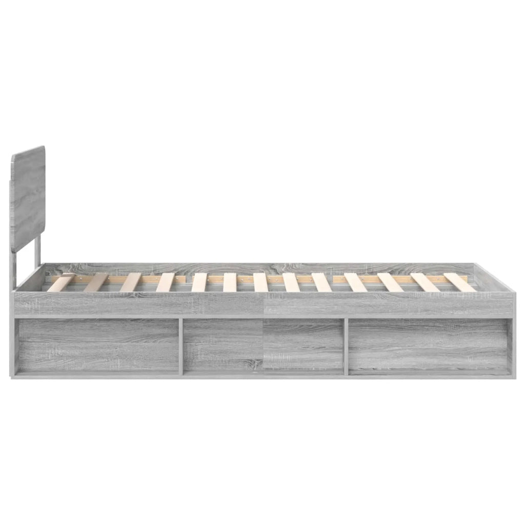 Struttura del letto Grigio Sonoma 90 x 200 cm Pino massello 3412128