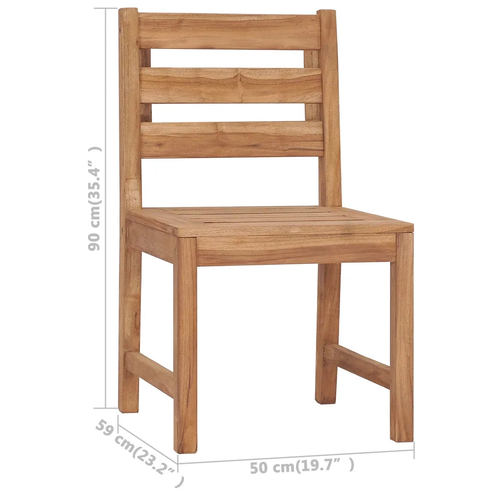 Sedie da Giardino 2 pz in Legno Massello di Teak cod mxl 10125
