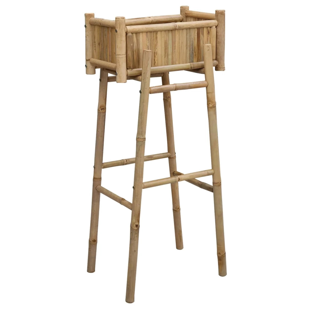 Fioriere | Cassetta per fiori | Vaso da Giardino con Supporto Naturale 50 x 38 x 114 cm Bamb¨´