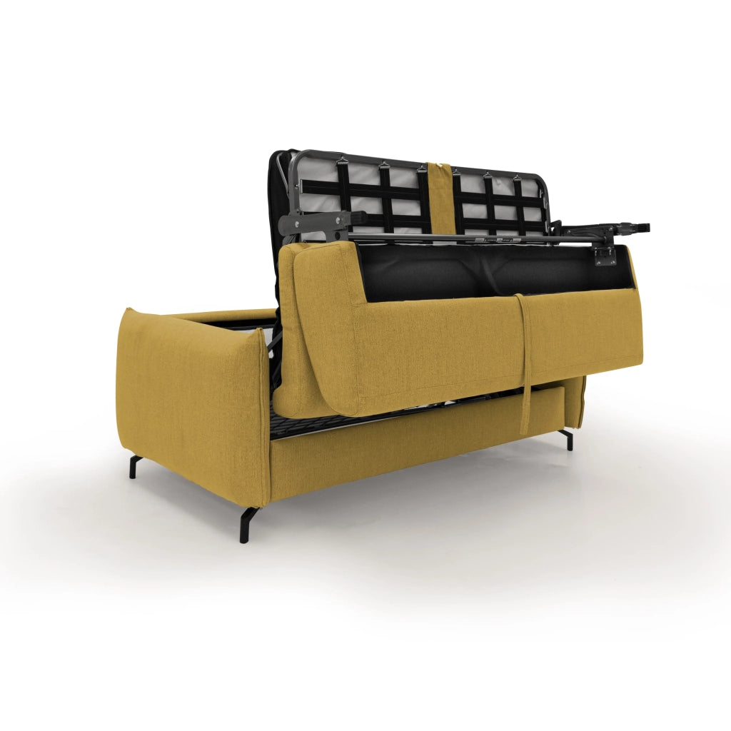 Scarlet Divano letto in tessuto misto cotone impermeabile T19 175 cm (mat.120x197) giallo
