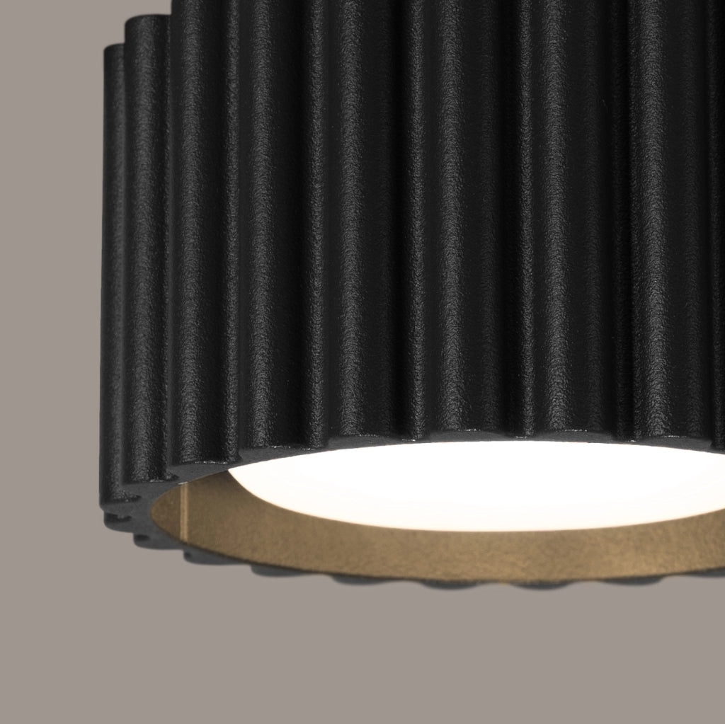 Spot soffitto moderno nero tondo 6cm GX53 10W VISTAO