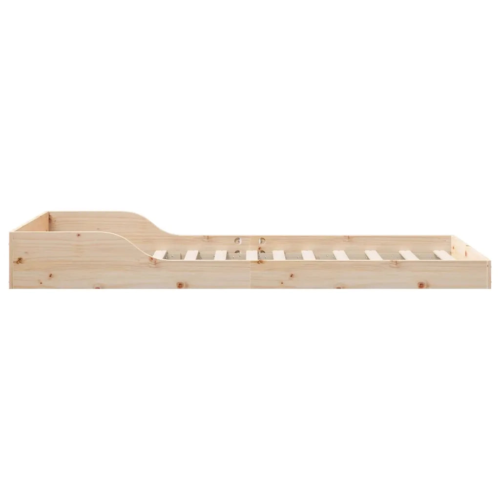 vidaXL Struttura del letto Marrone Legno di pino massello