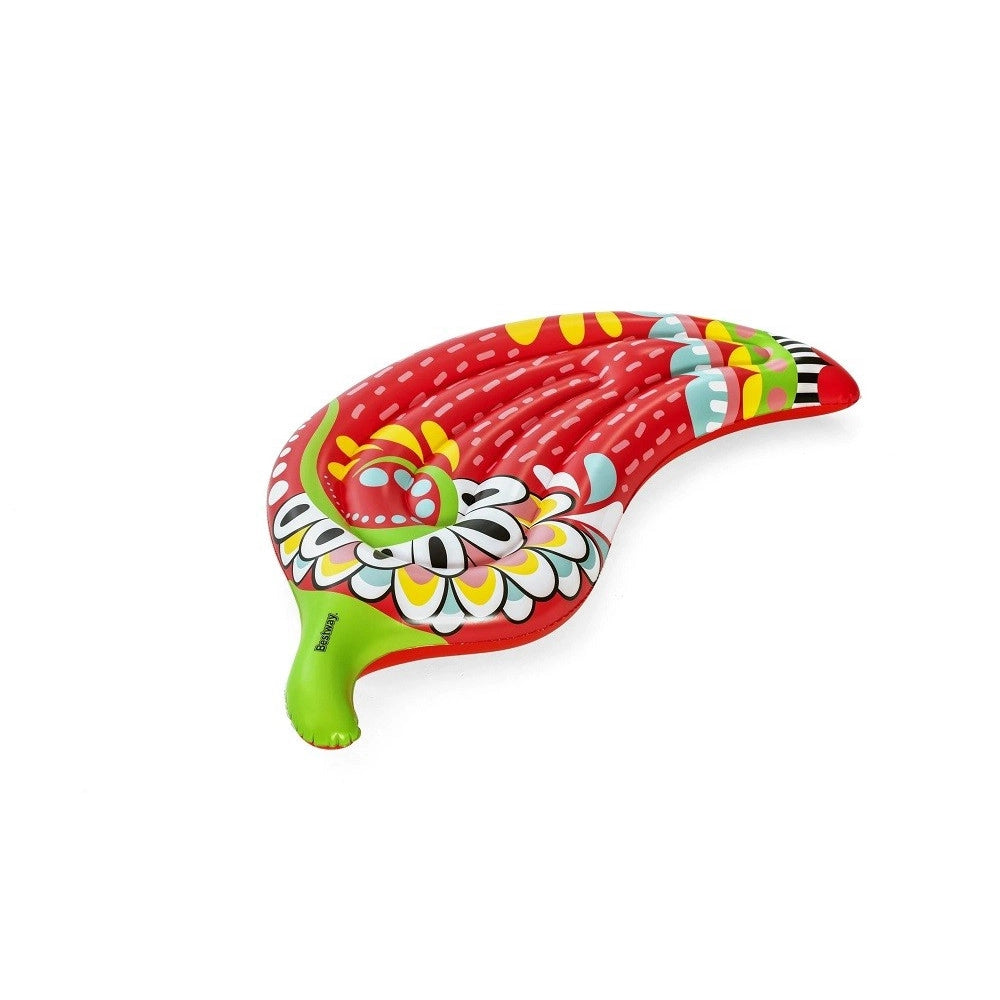 Trade Shop - Materassino Fashion Peperoncino Ispirazione Azteca 195x99 Cm Mare Piscina 43490 -