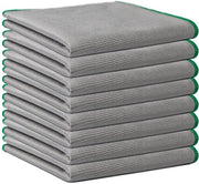 12 asciugamani di pulizia a microfibra - Asciugamani multifunzionali portatili per finestre, specchi, parabrezza, schermi, TV, tablet e posate - Superassorbenti - 30x30cm