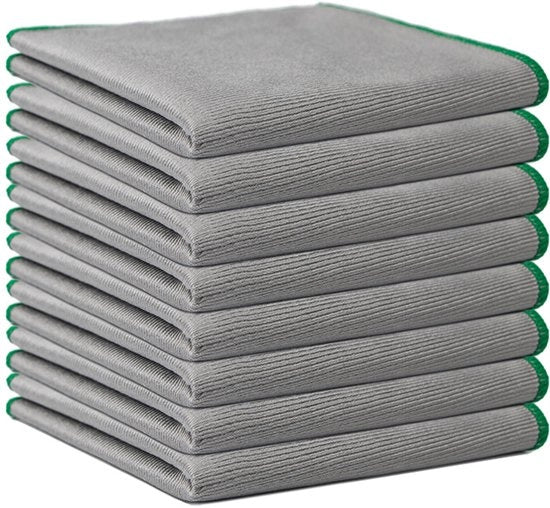 12 asciugamani di pulizia a microfibra - Asciugamani multifunzionali portatili per finestre, specchi, parabrezza, schermi, TV, tablet e posate - Superassorbenti - 30x30cm