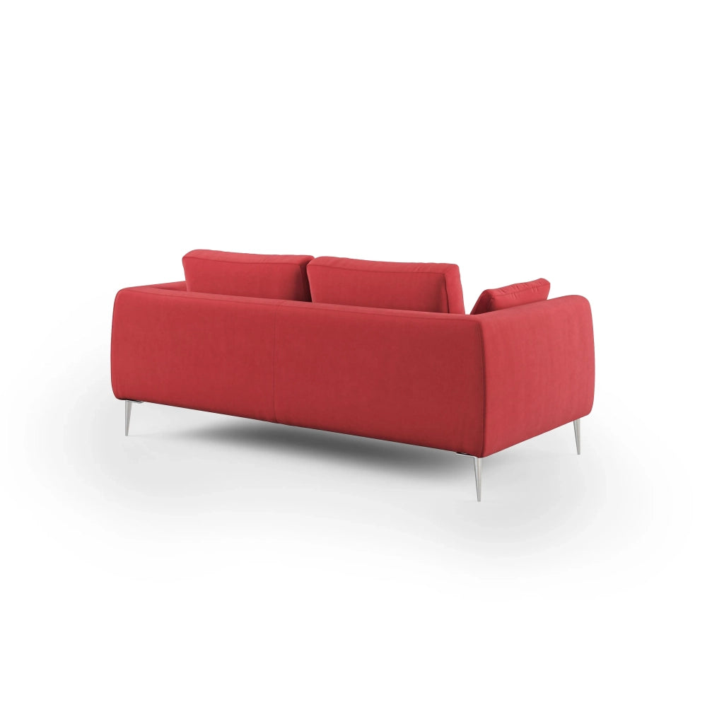 Plano Divano moderno in microfibra tecnica smacchiabile T11 216 cm rosso