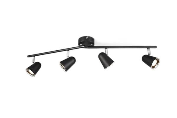 Faretto soffitto Toulouse 4 LED 3000K nero/cromo RL