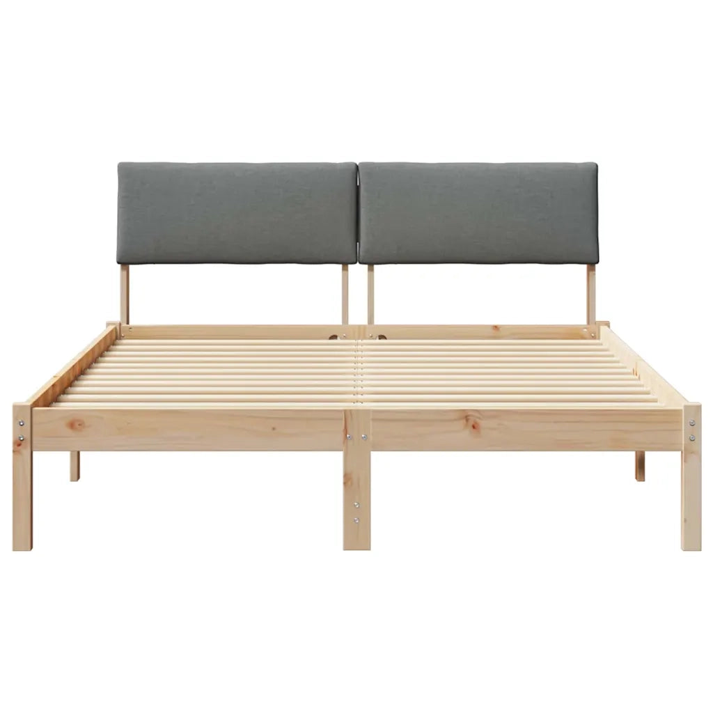 Struttura del Letto marrone e grigio scuro 150 x 200 cm 878530