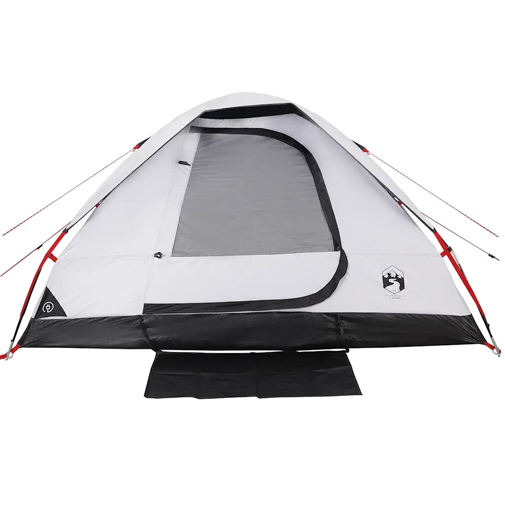 Tenda Familiare a Cupola 6 Persone-Tenda da campeggio Bianca Tessuto Impermeabile 570556