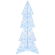 Albero di Natale con 100 LED-Luci decorative natalizie Bianco Freddo 120 cm Acrilico